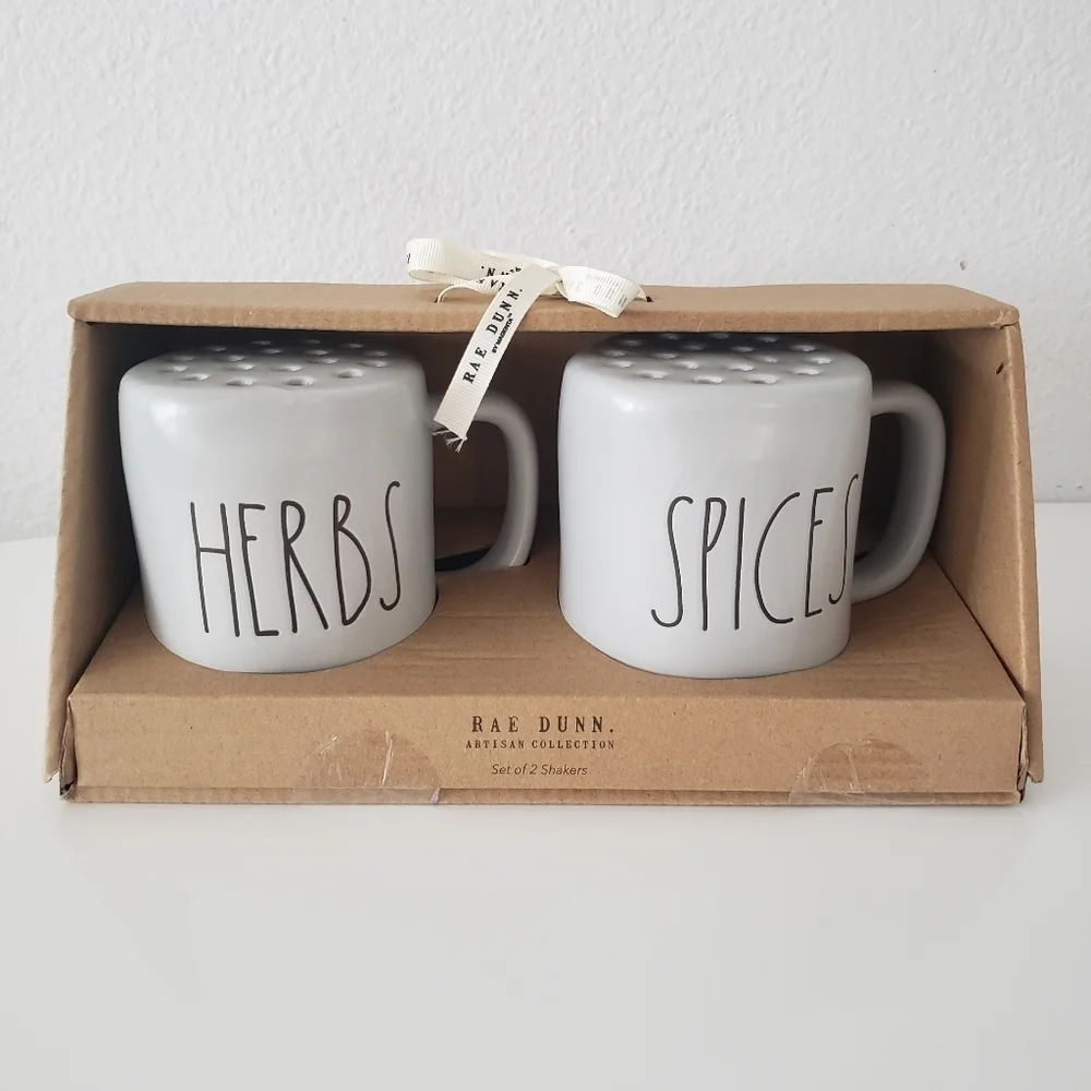 Rae Dunn Herbs and Spice Shakers Set